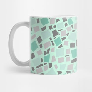 Broken Tiles Mosaic Pattern Cool Green Background GC-120-1 Mug